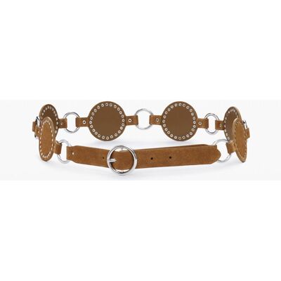 Desigual, Gevlochte leren riem, Cow Leather, Bruin, 90 Desigual, Gevlochte leren riem, Cow Leather, Bruin, 90