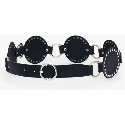 Desigual, Gevlochte leren riem, Cow Leather, Zwart, 95 Desigual, Gevlochte leren riem, Cow Leather, Zwart, 95