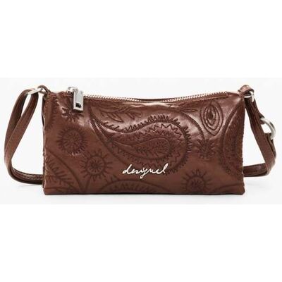 Desigual, Grote portemonnee in leerlook, Dames, Polyurethaan, Bruin, U Desigual, Grote portemonnee in leerlook, Dames, Polyurethaan, Bruin, U