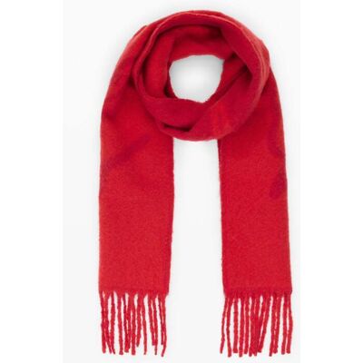 Desigual, Sjaal met franjes, Polyester, Rood, U Desigual, Sjaal met franjes, Polyester, Rood, U