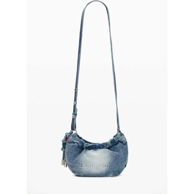 Desigual, Grote crossbody-portemonnee met logo, Blauw, U Desigual, Grote crossbody-portemonnee met logo, Blauw, U