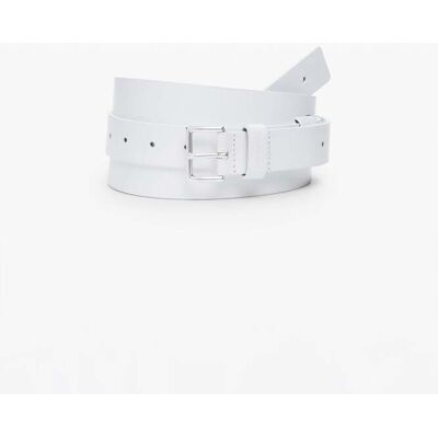 Desigual, Dubbele gladde riem, Cow Split Leather, Wit, U Desigual, Dubbele gladde riem, Cow Split Leather, Wit, U