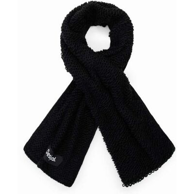 Desigual, Lange bouclé sjaal, Zwart, U Desigual, Lange bouclé sjaal, Zwart, U