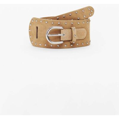 Desigual, Dubbele leren riem, Cow Split Leather, Bruin, 85 Desigual, Dubbele leren riem, Cow Split Leather, Bruin, 85