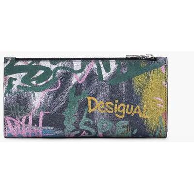 Desigual, Portemonnee met lederlook, Polyurethaan, U Desigual, Portemonnee met lederlook, Polyurethaan, U