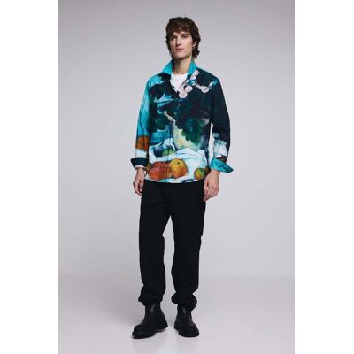 Desigual, cargobroek met trekkoord, Heren, Katoen, Zwart, 30 Desigual, cargobroek met trekkoord, Heren, Katoen, Zwart, 30
