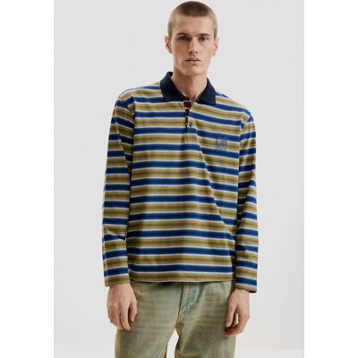 Desigual, Gestreept poloshirt, Heren, Blauw, XL Desigual, Gestreept poloshirt, Heren, Blauw, XL