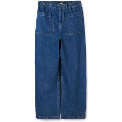 Desigual, Lange jeans met zakken, Heren, Katoen, Blauw, L Desigual, Lange jeans met zakken, Heren, Katoen, Blauw, L