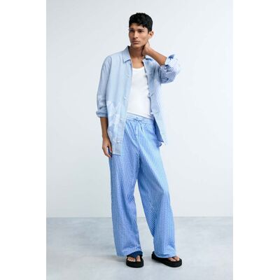 Desigual, Lange broek met strepen, Heren, Katoen, Blauw, S Desigual, Lange broek met strepen, Heren, Katoen, Blauw, S