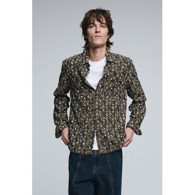 Desigual, Jacquard overhemd voor heren, Heren, Groen, XL Desigual, Jacquard overhemd voor heren, Heren, Groen, XL