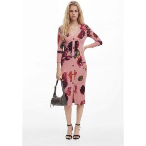 Desigual, Midi gebreide jurk M. Christian Lacroix, Rood, XS Desigual, Midi gebreide jurk M. Christian Lacroix, Rood, XS
