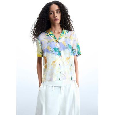 Desigual, Bedrukte overhemd met korte mouwen, Dames, XS Desigual, Bedrukte overhemd met korte mouwen, Dames, XS