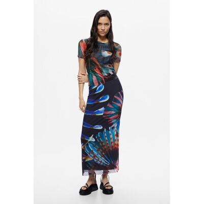Desigual, Rok ontworpen door mr. christian lacroix, Dames, Polyester, Zwart, XS Desigual, Rok ontworpen door mr. christian lacroix, Dames, Polyester, Zwart, XS
