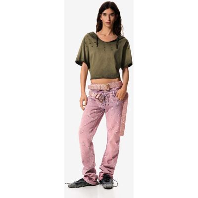 Desigual, jeansbroek Masha Popova, Dames, Katoen, Rood, 34 Desigual, jeansbroek Masha Popova, Dames, Katoen, Rood, 34