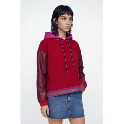 Desigual, Hybride sweatshirt, Rood, M Desigual, Hybride sweatshirt, Rood, M
