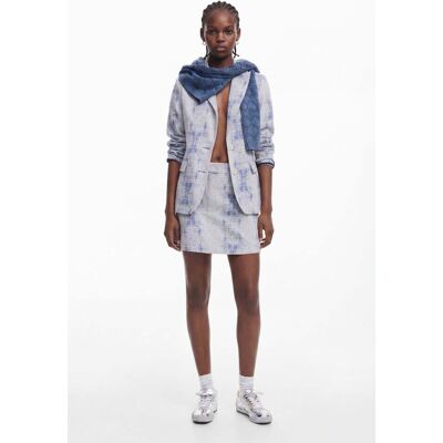 Desigual, Versleten minirok, Blauw, XS Desigual, Versleten minirok, Blauw, XS