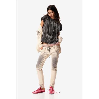 Desigual, Skinny spijkerbroek Masha Popova, Dames, Katoen, Wit, 36 Desigual, Skinny spijkerbroek Masha Popova, Dames, Katoen, Wit, 36