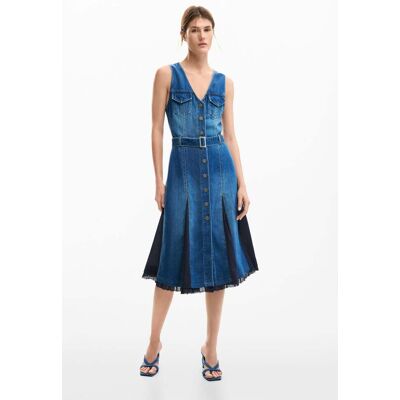 Desigual, Midi spijkerjurk, Blauw, XS Desigual, Midi spijkerjurk, Blauw, XS