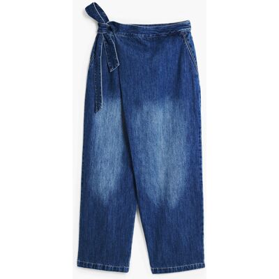 Desigual, Baggy jeans in pareo-stijl, Katoen, Blauw, 36 Desigual, Baggy jeans in pareo-stijl, Katoen, Blauw, 36