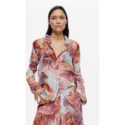 Desigual, Paisley-print blouse, Dames, Rood, XS Desigual, Paisley-print blouse, Dames, Rood, XS