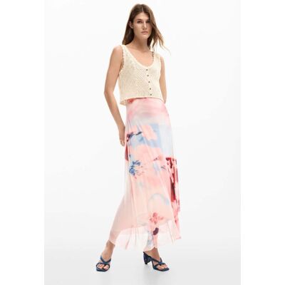 Desigual, Gecombineerde gehaakte jurk, Dames, Katoen, Rood, XL Desigual, Gecombineerde gehaakte jurk, Dames, Katoen, Rood, XL