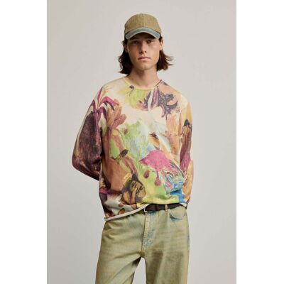 Desigual, Bedrukte trui gaugin, Katoen, Wit, M Desigual, Bedrukte trui gaugin, Katoen, Wit, M