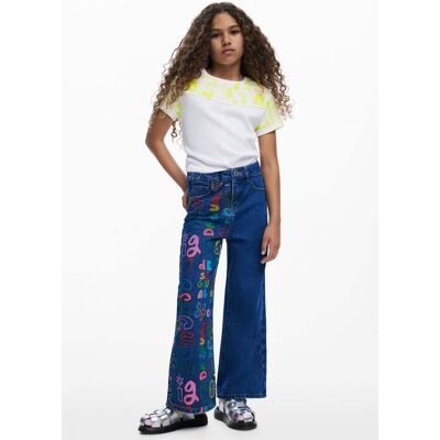 Desigual, Vrolijke spijkerbroek, Kinderen, Blauw, 9/10 Desigual, Vrolijke spijkerbroek, Kinderen, Blauw, 9/10