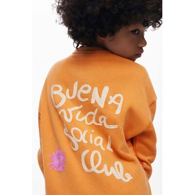 Desigual, Effen sweatshirt jongen, Kinderen, Katoen, Oranje, 13/14 Desigual, Effen sweatshirt jongen, Kinderen, Katoen, Oranje, 13/14