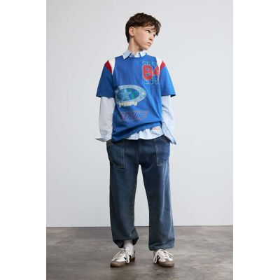 Desigual, Bedrukte T-shirt van katoen, Kinderen, Katoen, Rood, 11/12 Desigual, Bedrukte T-shirt van katoen, Kinderen, Katoen, Rood, 11/12