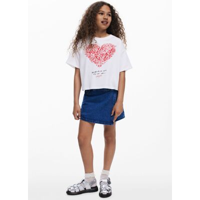 Desigual, Jeans skort, Kinderen, Blauw, 9/10 Desigual, Jeans skort, Kinderen, Blauw, 9/10