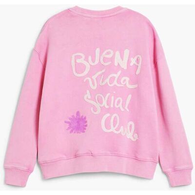 Desigual, Sweatshirt met zon borduursels, Kinderen, Katoen, Rood, 3/4 Desigual, Sweatshirt met zon borduursels, Kinderen, Katoen, Rood, 3/4