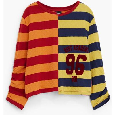 Desigual, Nauwsluitend gestreept T-shirt, Kinderen, Katoen, Rood, 13/14 Desigual, Nauwsluitend gestreept T-shirt, Kinderen, Katoen, Rood, 13/14