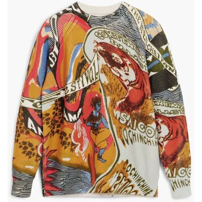 Desigual, Trui met etnische print, S Desigual, Trui met etnische print, S