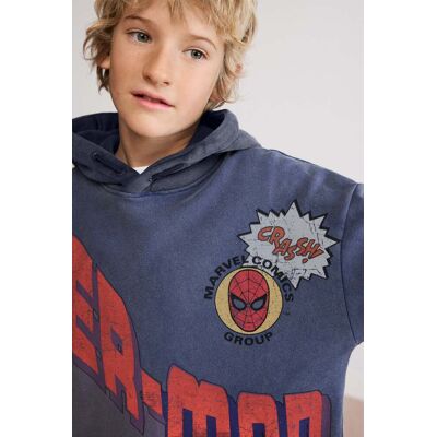 Desigual, Spider-man™ hoodie, Kinderen, Katoen, Blauw, 7/8 Desigual, Spider-man™ hoodie, Kinderen, Katoen, Blauw, 7/8
