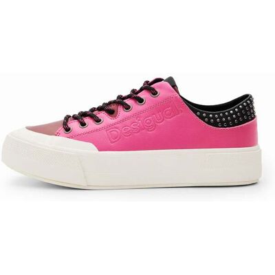 Desigual, Sneakers met plateauzool en studs, Polyurethaan, Rood, 36 Desigual, Sneakers met plateauzool en studs, Polyurethaan, Rood, 36