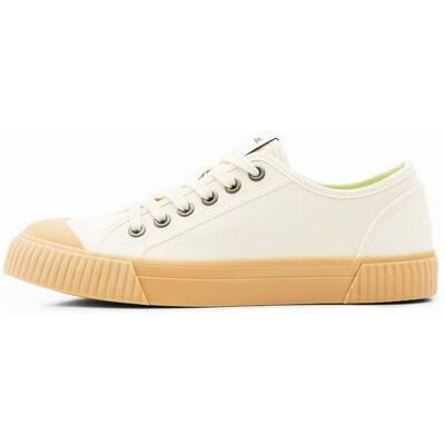 Desigual, Lage canvas sneakers, Katoen, Wit, 46 Desigual, Lage canvas sneakers, Katoen, Wit, 46