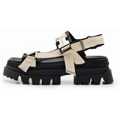 Desigual, Chunky sandalen plateauzool, Zwart, 39 Desigual, Chunky sandalen plateauzool, Zwart, 39