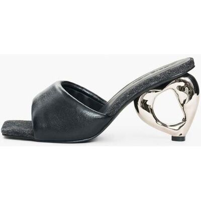Desigual, schoenen met hak met leereffect, Dames, Polyurethaan, Zwart, 36 Desigual, schoenen met hak met leereffect, Dames, Polyurethaan, Zwart, 36