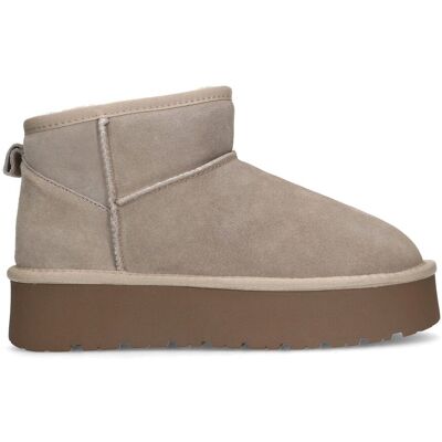 Sacha Beige suède enkelboots met plateau zool beige vrouw 40 Sacha Beige suède enkelboots met plateau zool beige vrouw 40