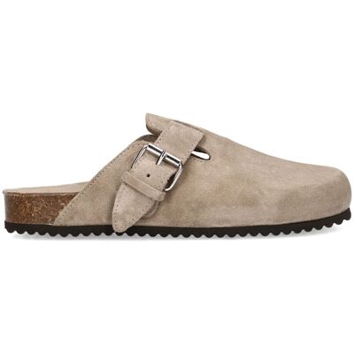 Sacha Taupe suède clogs met gesp bruin vrouw 42 Sacha Taupe suède clogs met gesp bruin vrouw 42