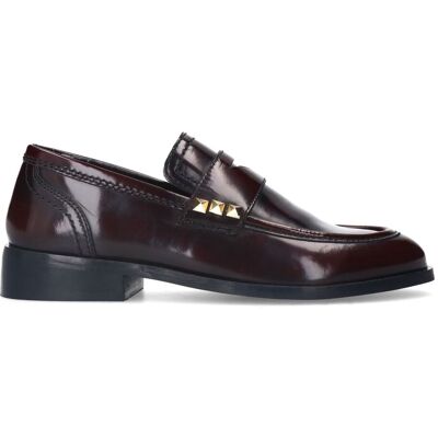 Sacha Bordeaux leren loafers met studs rood vrouw 36 Sacha Bordeaux leren loafers met studs rood vrouw 36
