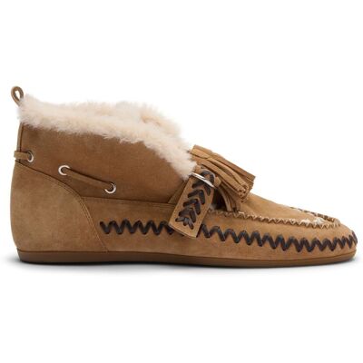 Sacha Beige suède faux fur bootschoenen beige vrouw 40 Sacha Beige suède faux fur bootschoenen beige vrouw 40