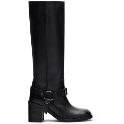 Sacha Zwarte leren biker boots zwart vrouw 40 Sacha Zwarte leren biker boots zwart vrouw 40