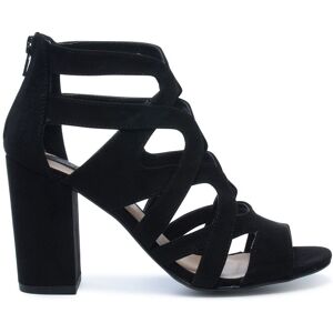 Sacha Zwarte opengewerkte sandalen met hak zwart vrouw 37 Sacha Zwarte opengewerkte sandalen met hak zwart vrouw 37