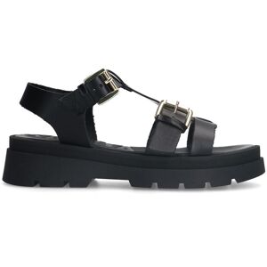 Sacha Zwarte leren plateau sandalen met goudkleurige buckles zwart vrouw 41 Sacha Zwarte leren plateau sandalen met goudkleurige buckles zwart vrouw 41