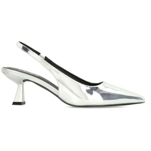Sacha Zilveren metallic slingback pumps zilver vrouw 36 Sacha Zilveren metallic slingback pumps zilver vrouw 36
