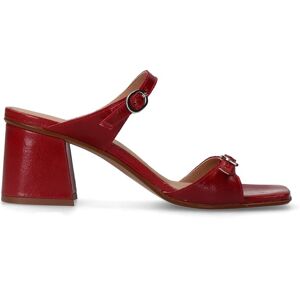 Sacha Rode leren sandalen met hak rood vrouw 41 Sacha Rode leren sandalen met hak rood vrouw 41