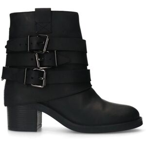 Sacha Zwarte leren enkellaarsjes met buckles zwart vrouw 36 Sacha Zwarte leren enkellaarsjes met buckles zwart vrouw 36
