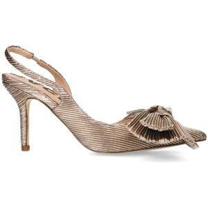 Sacha Gouden metallic slingback pumps met strik goud vrouw 36 Sacha Gouden metallic slingback pumps met strik goud vrouw 36