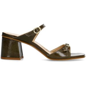 Sacha Donkergroene lak sandalen met hak groen vrouw 39 Sacha Donkergroene lak sandalen met hak groen vrouw 39